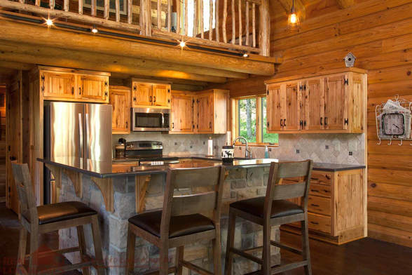Real Log Homes Kitchen